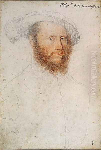 Jean Babou, seigneur de la Bourdaisiere, baron de Sagonne; (1511-69), c.1545 Oil Painting by (studio of) Clouet