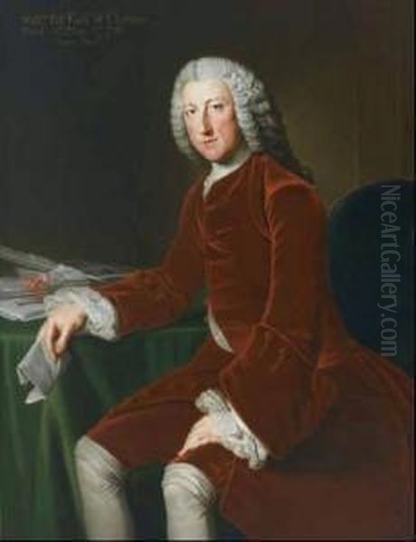 Portrait Of William Pitt Earl Of Chatham Died 11 May Oil Painting by Hoare, William, of Bath