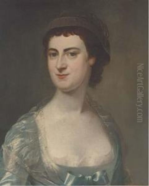 Portrait Of Mrs Mary Knowles Oil Painting by Hoare, William, of Bath