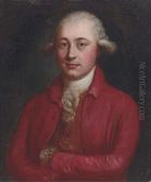 Portrait Of A Gentleman Oil Painting by Hoare, William, of Bath