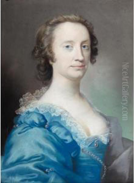 Portrait Of A Lady Oil Painting by Hoare, William, of Bath