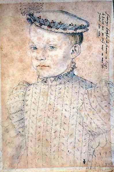 Portrait of Francis II (1544-60) as Dauphin of France at the age of Eight, 1552 Oil Painting by (studio of) Clouet