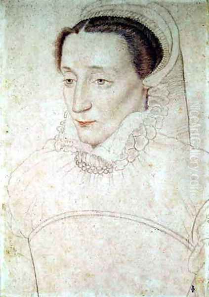 Portrait of an unknown Lady, c.1540 (2) Oil Painting by (studio of) Clouet