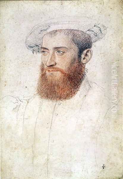 Portrait of an unknown man, c.1547 Oil Painting by (studio of) Clouet