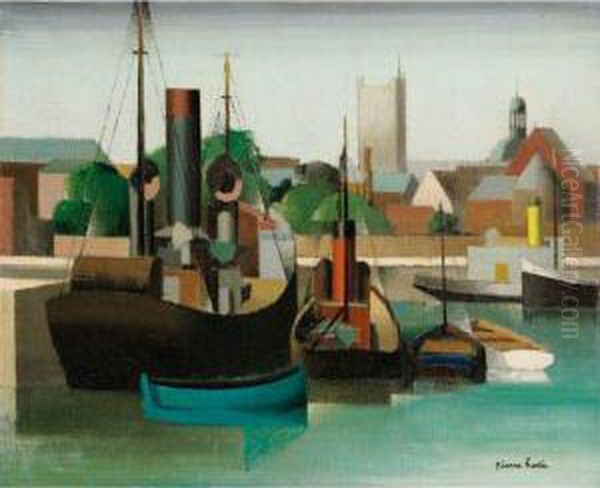 Port De Dieppe Oil Painting by Pierre Hode