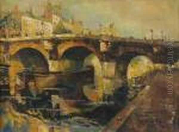 Le Pont Neuf Oil Painting by Pierre Hode