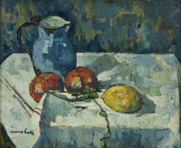 Nature Morte A La Cruche Oil Painting by Pierre Hode