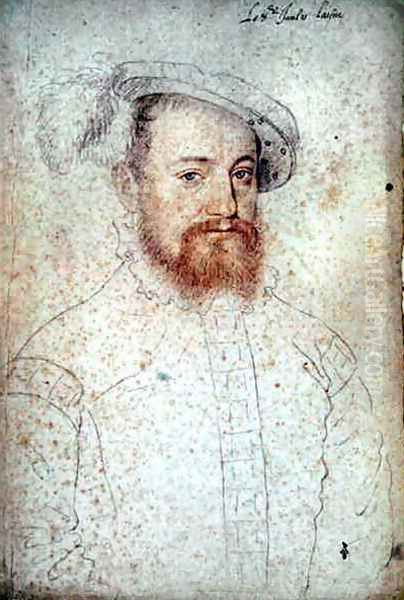 Francois de Hangeste, seigneur de Genlis (1513-77), c.1543 Oil Painting by (studio of) Clouet