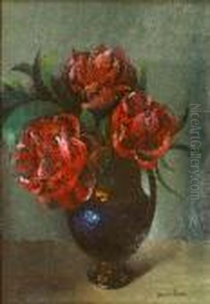 Bouquet De Fleurs Oil Painting by Pierre Hode