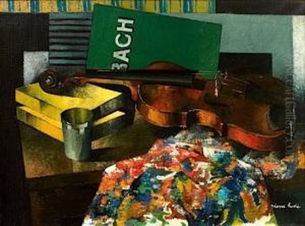 Nature Morte, Hommage A Bach Oil Painting by Pierre Hode