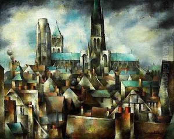 La Cathedrale De Rouen, Les Toits Oil Painting by Pierre Hode