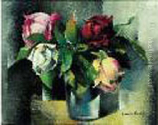 Vase De Fleurs Oil Painting by Pierre Hode