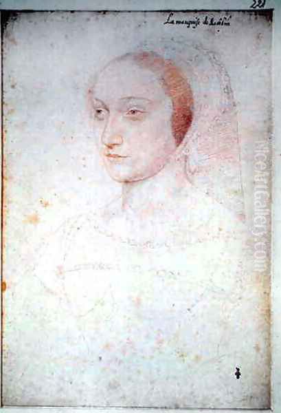 Jacqueline de Rohan, marquise de Rothelin (1520-86), c.1535 Oil Painting by (studio of) Clouet