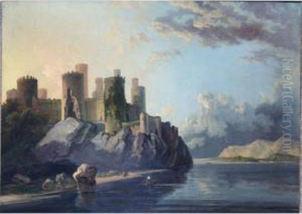 Conway Castle, Wales Oil Painting by William Hodges