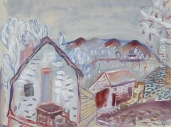 Landscape, Ibiza Oil Painting by Frances Mary Hodgkins