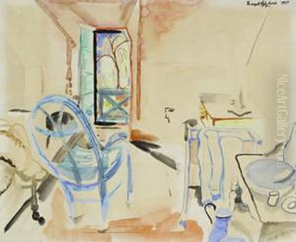 Interior Scene Oil Painting by Frances Mary Hodgkins