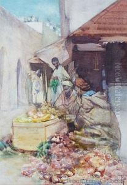 The Onion Seller, Tangier Oil Painting by Frances Mary Hodgkins