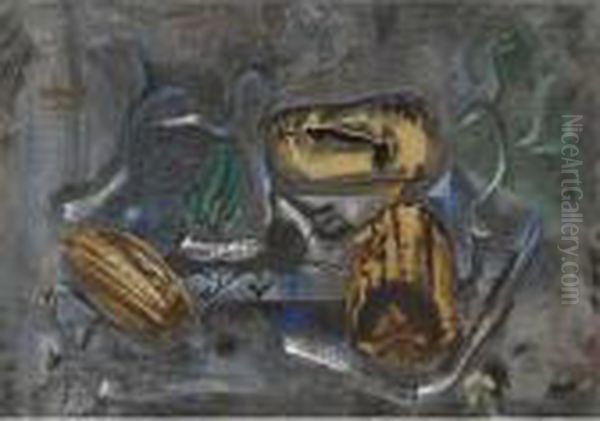 Still Life With Gourds Oil Painting by Frances Mary Hodgkins