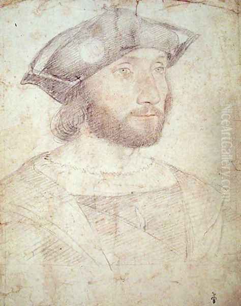 Guillaume Gouffier (c.1488-1525) Seigneur de Bonnivet Oil Painting by (studio of) Clouet