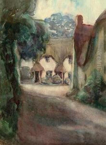 Cottages Oil Painting by Frances Mary Hodgkins