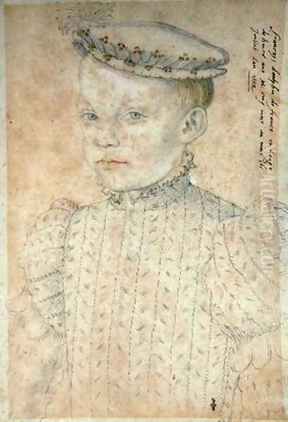 The Dauphin Francois de France (1544-60) future King Francois II, 1552 Oil Painting by (studio of) Clouet