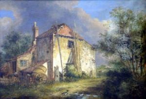 Rustic House Oil Painting by David Hodgson