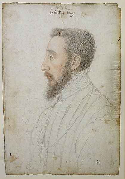 Henri II (1519-59) c.1536 Oil Painting by (studio of) Clouet