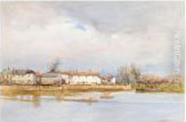 River Trent At Nottingham Oil Painting by George Hodgson