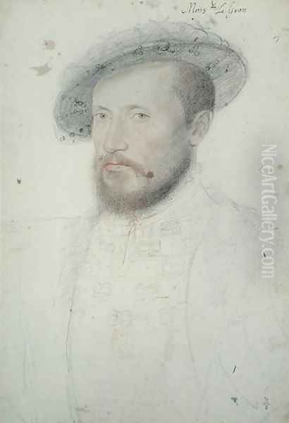 Portrait of Claude Gouffier (1510-70) Duke of Roannais, c.1543 Oil Painting by (studio of) Clouet