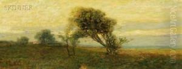 Quiet Field Oil Painting by Arthur Hoeber