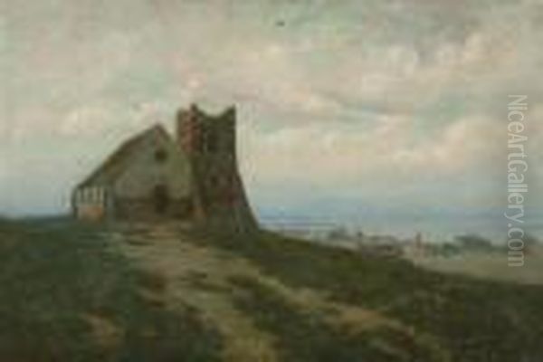 The Church On Sunsethill Oil Painting by Arthur Hoeber