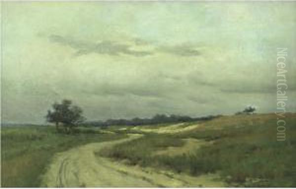 Pastoral Landscape Oil Painting by Arthur Hoeber