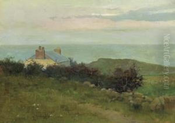 Shinnecock Landscape Oil Painting by Arthur Hoeber