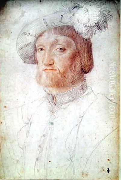 Francois de Voisin, seigneur d'Ambres (1490-1542), c.1540 2 Oil Painting by (studio of) Clouet