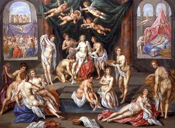 The Story of Cupid and Psyche Oil Painting by Hendrick De Clerck