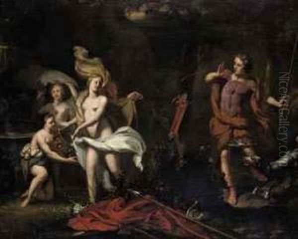 Diana And Her Nymphs Surprised By Actaeon Oil Painting by Gerard Hoet