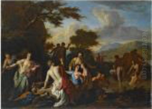 Diana And Her Nymphs Resting After The Hunt Oil Painting by Gerard Hoet