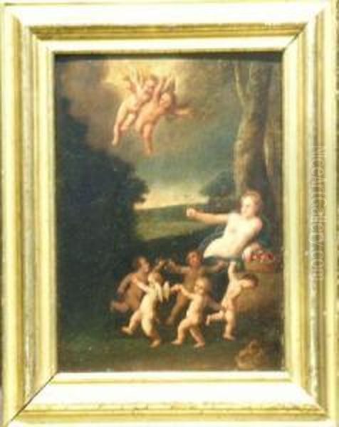 Flora And Putti Oil Painting by Gerard Hoet