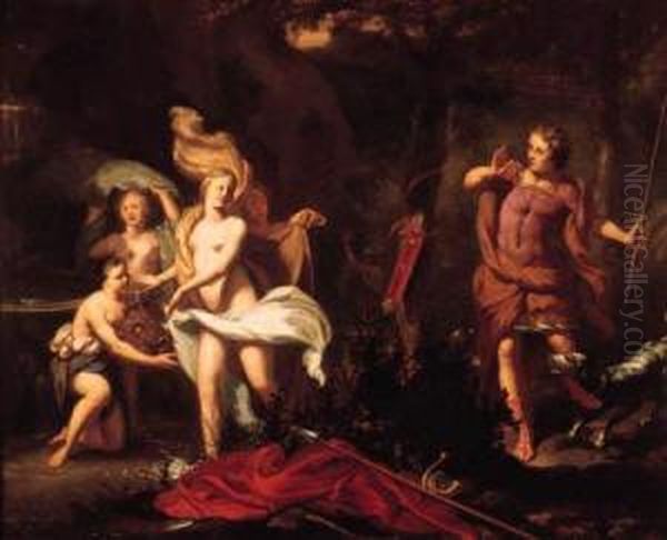 Diana And Her Nymphs Surprised By Actaeon Oil Painting by Gerard Hoet