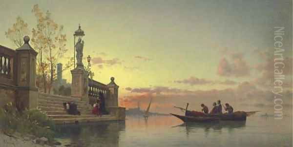 Prayers at Dawn, Venice Oil Painting by Hermann David Salomon Corrodi