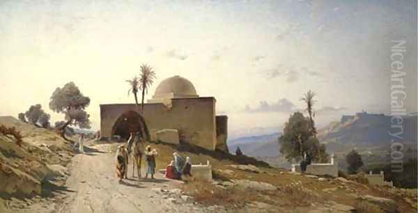 Rachel's Tomb, Bethlehem Oil Painting by Hermann David Salomon Corrodi