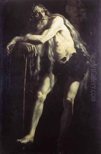 St Onophrius Oil Painting by Giovanni Battista Caracciolo