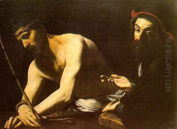 Christ before Caiaphas, c.1615 Oil Painting by Giovanni Battista Caracciolo