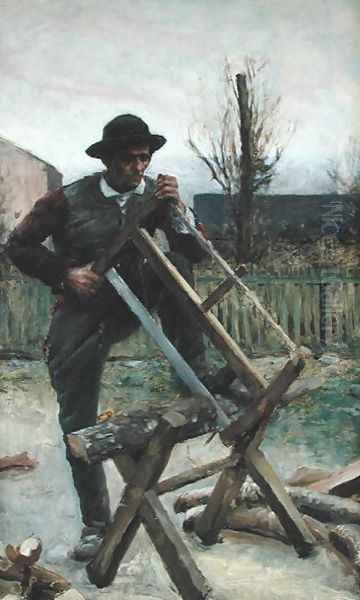 An Aragonese Woodcutter, 1876 Oil Painting by Louis Capdevielle