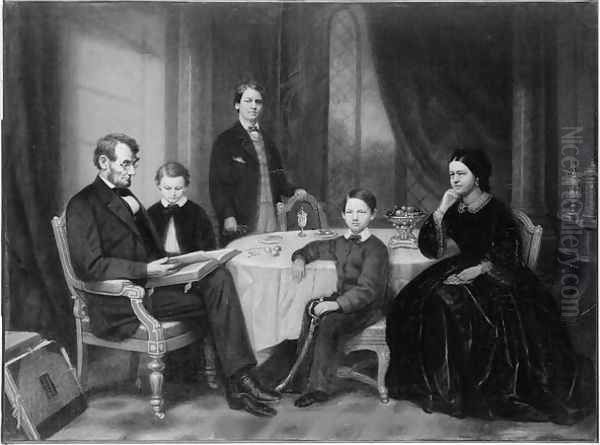 The Lincoln Family, c.1865 Oil Painting by Francis Bicknell Carpenter