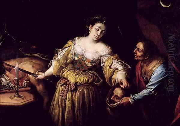 Judith Beheading Holofernes, c.1648-54 Oil Painting by Francesco del Cairo