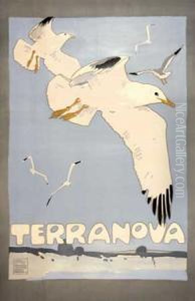 Terranova. 1909. Oil Painting by Ludwig Hohlwein