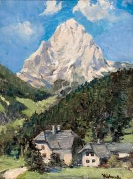 Spitzmauer/dinstlgut Oil Painting by Wilhelm Hohnel