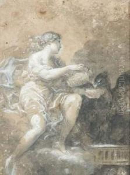 Zeus Et Ganymede Oil Painting by Claude Jean-Bapt. Hoin