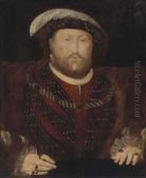 Portrait Of Henry Viii (1491-1547) Oil Painting by Hans Holbein the Younger